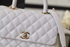 CHL -  Coco With Top Handle Bag Gold Toned Hardware White For Women 9.4in/24LO