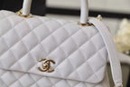 CHL -  Coco With Top Handle Bag Gold Toned Hardware White For Women 9.4in/24LO