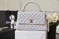 CHL -  Coco With Top Handle Bag Gold Toned Hardware White For Women 11.4in/29LO