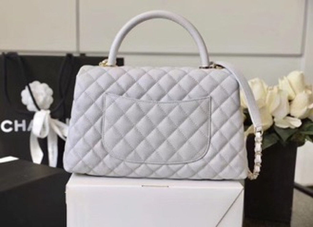 CHL -  Coco With Top Handle Bag Gold Toned Hardware White For Women 11.4in/29LO