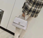 CHL -  Coco With Top Handle Bag Gold Toned Hardware White For Women 11.4in/29LO