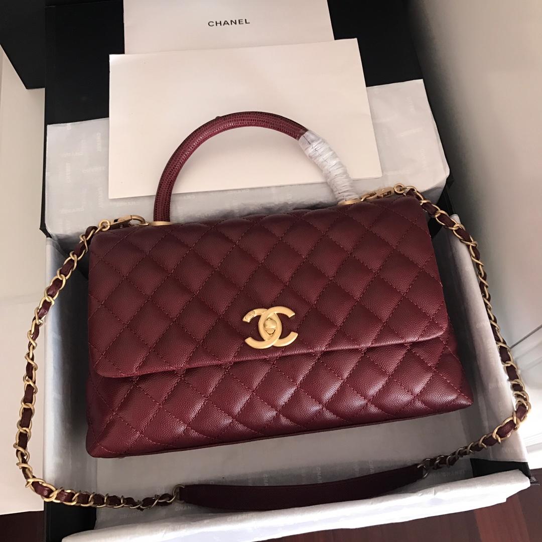 CHL - Handbag With Top Handle Dark Red For Women 11in/28LO