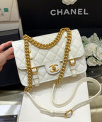 CHL -  Co Co Shoulder Bag Gold Chain White For Women 9.8in/25LO