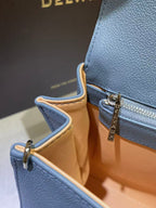 Delvaux Tempo Baby Blue in Grained Calfskin