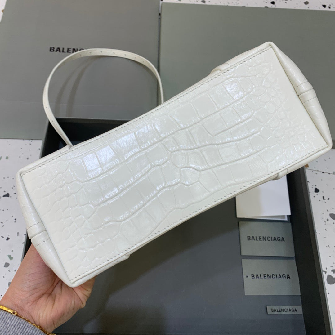 BLN-Ciaga Small Editor  Bag In White, For Women,  Bags 13in/33LO