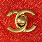 CHL - Small Flap Bag Gold Hardware Red For Women Handbags, Shoulder Bags 7.5in/19LO AP2840
