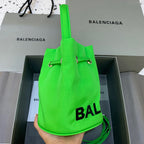 BLN-Ciaga Le Cagole Medium Bucket Bag In Green, For Women,  Bags 11.8in/30LO