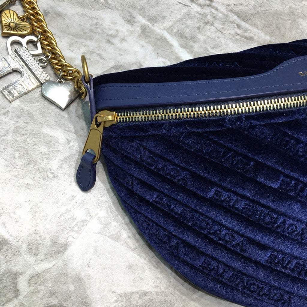 BLN-Ciaga Souvenir XXS Belt Bag In Dark Blue, For Women,  Bags 11.8in/30LO