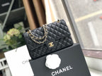 CHL -  Classic Handbag Gold Toned Hardware Black For Women Bags, Shoulder And Crossbody Bags 10.2in/26LO A01112