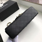 CHL -  Classic Handbag Gold Toned Hardware Black For Women Bags, Shoulder And Crossbody Bags 10.2in/26LO A01112