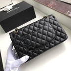 CHL -  Classic Handbag Gold Toned Hardware Black For Women Bags, Shoulder And Crossbody Bags 10.2in/26LO A01112