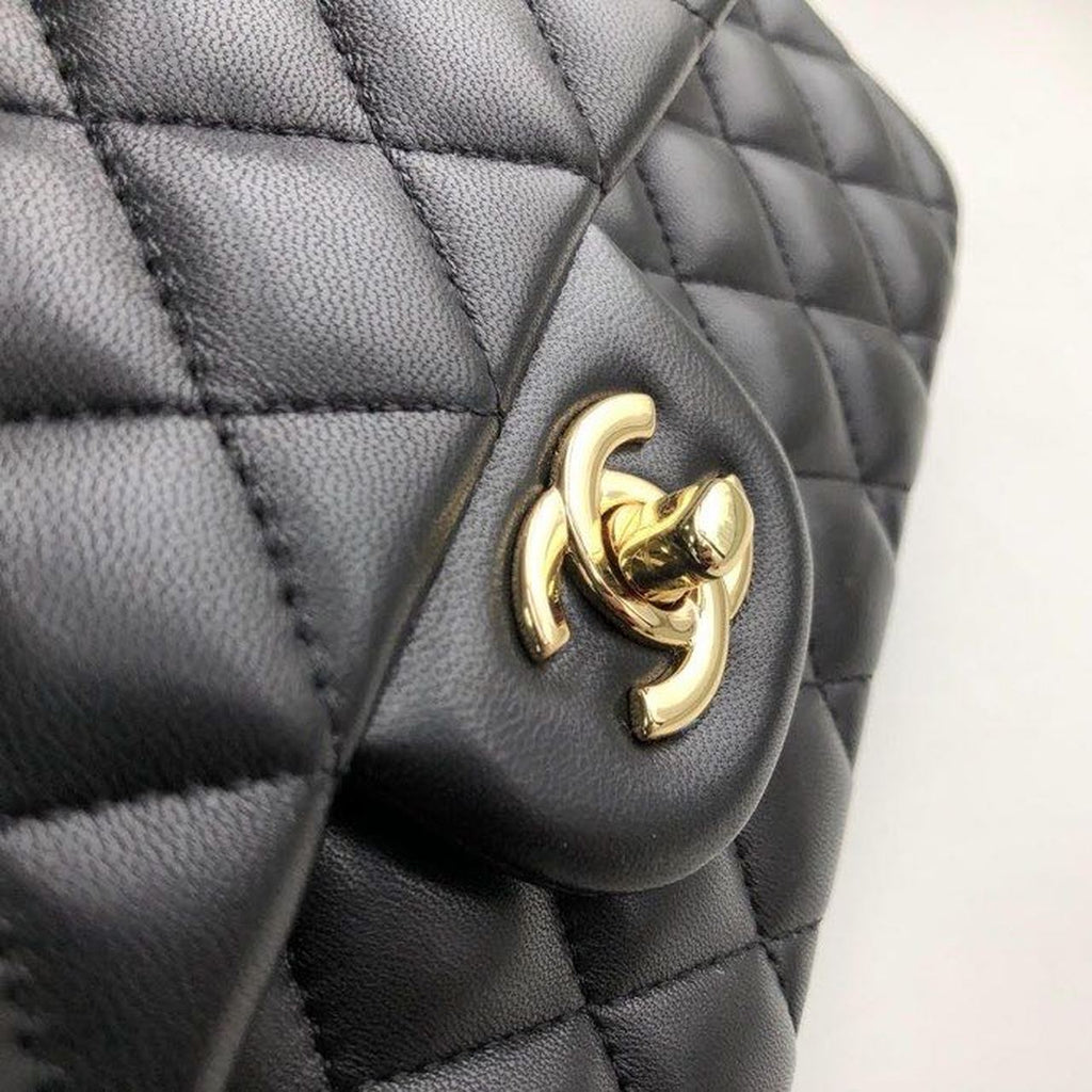 CHL -  Classic Handbag Gold Toned Hardware Black For Women Bags, Shoulder And Crossbody Bags 10.2in/26LO A01112