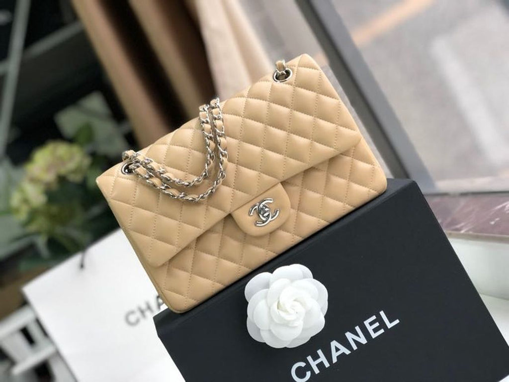 CHL -  Classic Handbag SilLusso Official - Hardware Beige For Women Bags, Shoulder And Crossbody Bags 10.2in/26LO A01112