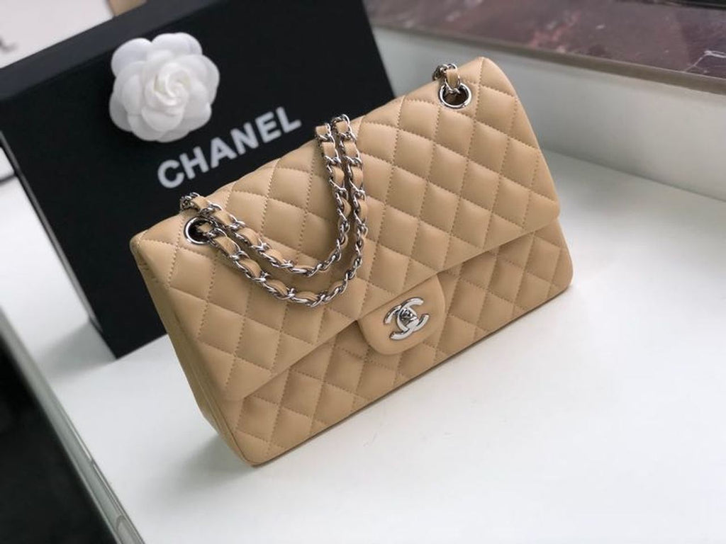 CHL -  Classic Handbag SilLusso Official - Hardware Beige For Women Bags, Shoulder And Crossbody Bags 10.2in/26LO A01112