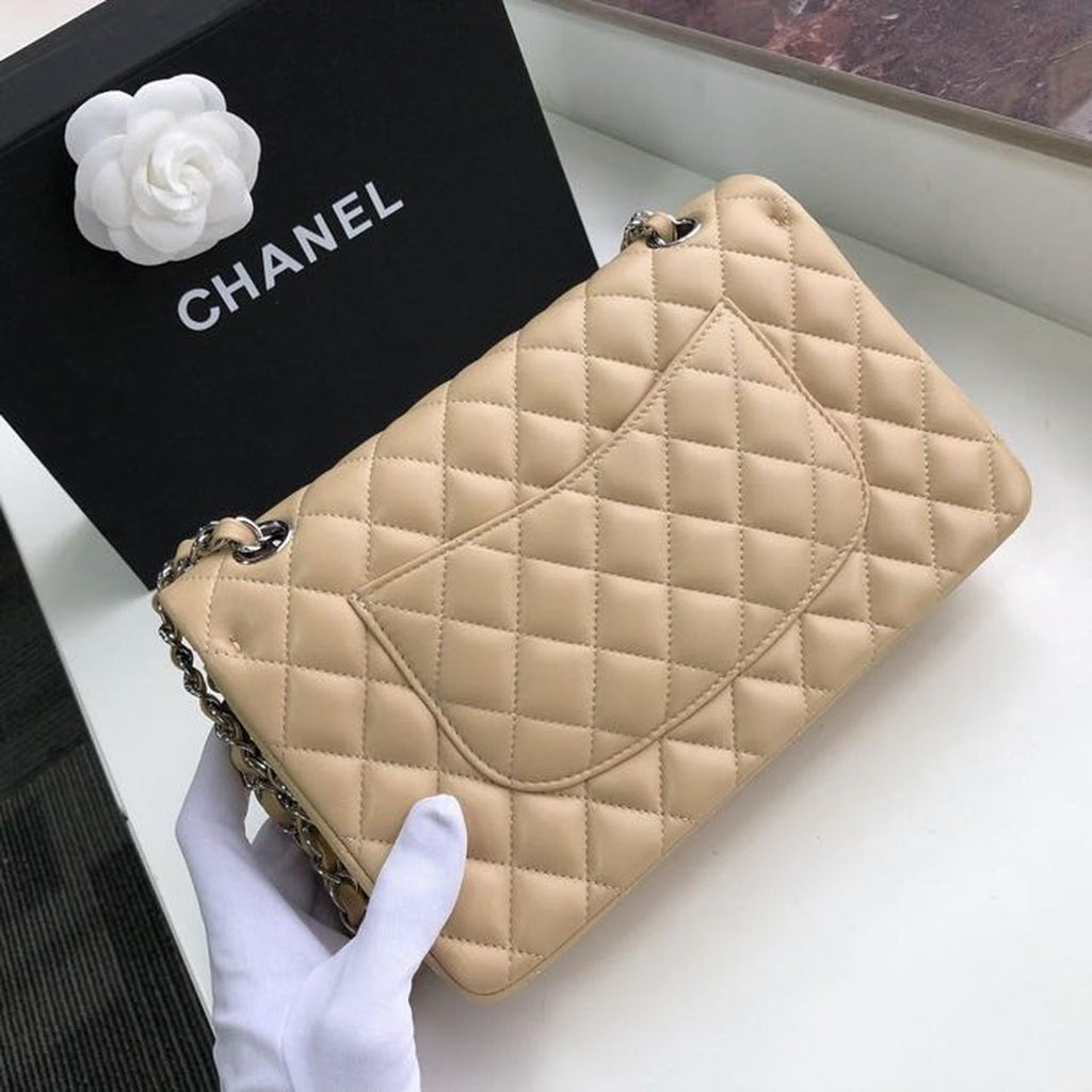 CHL -  Classic Handbag SilLusso Official - Hardware Beige For Women Bags, Shoulder And Crossbody Bags 10.2in/26LO A01112