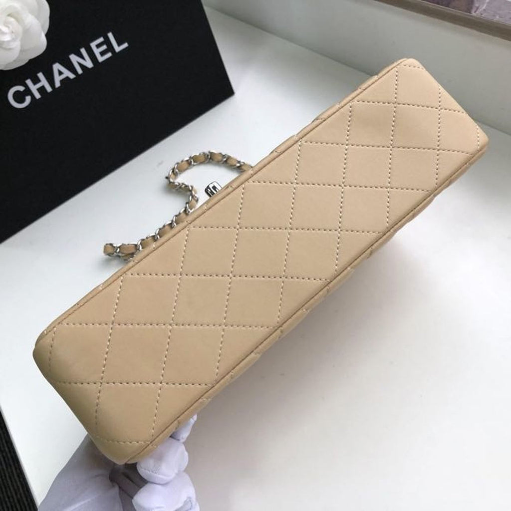 CHL -  Classic Handbag SilLusso Official - Hardware Beige For Women Bags, Shoulder And Crossbody Bags 10.2in/26LO A01112