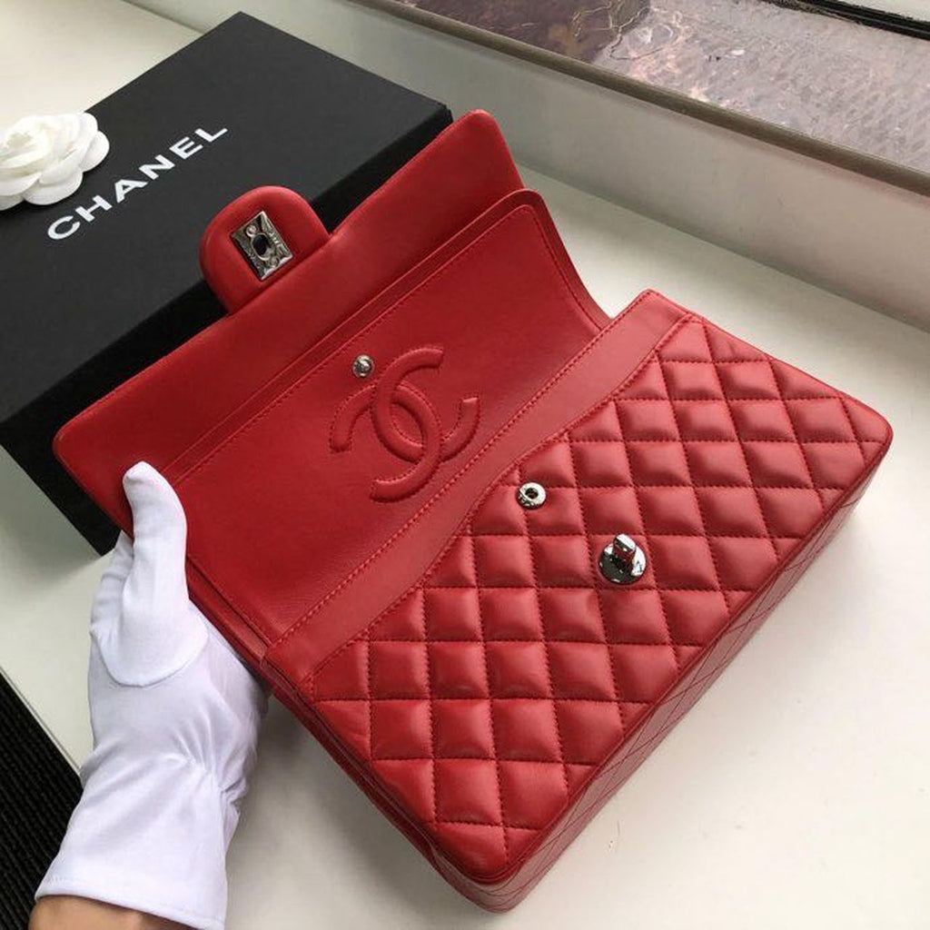 CHL -  Classic HandBag Red For Women 9.9in/25.5LO A01112