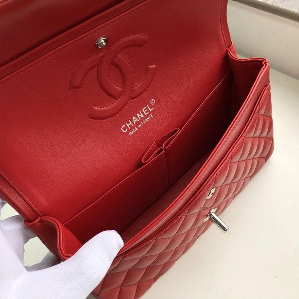 CHL -  Classic HandBag Red For Women 9.9in/25.5LO A01112
