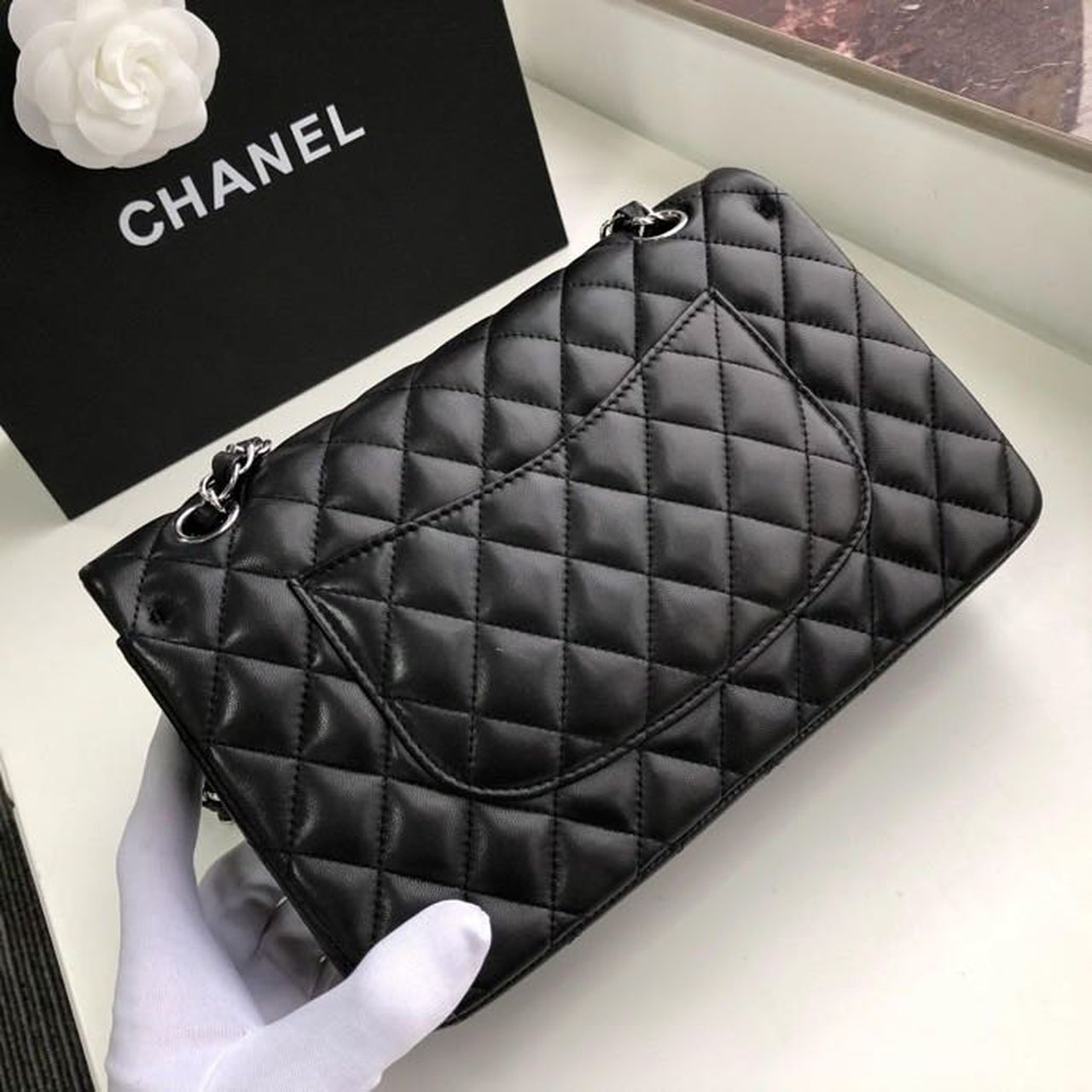 CHL -  Classic HandBag Black For Women 9.9in/25.5LO A01112