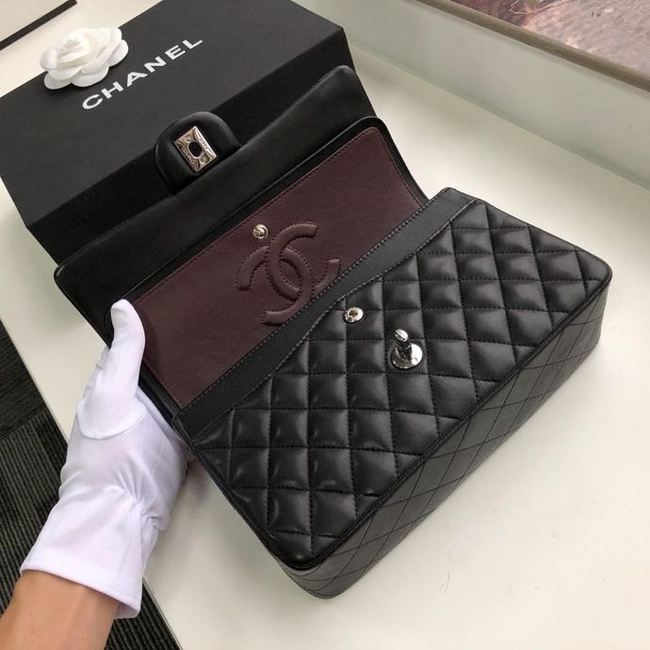 CHL -  Classic HandBag Black For Women 9.9in/25.5LO A01112