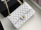 CHL -  Classic Handbag Gold Toned Hardware White For Women Bags, Shoulder And Crossbody Bags 10.2in/26LO A01112