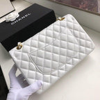 CHL -  Classic Handbag Gold Toned Hardware White For Women Bags, Shoulder And Crossbody Bags 10.2in/26LO A01112