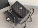 CHL - Small Classic Handbag Rose Gold Toned Hardware Black For Women Bags, Shoulder and Crossbody Bags 7.8in/20LO A01113
