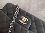 CHL - Small Classic Handbag Rose Gold Toned Hardware Black For Women Bags, Shoulder and Crossbody Bags 7.8in/20LO A01113