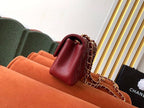 CHL -  Classic HandBag Gold Toned Hardware Burgundy For Women 7.8in/20LO