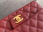 CHL -  Classic HandBag Gold Toned Hardware Burgundy For Women 7.8in/20LO