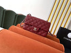 CHL -  Classic HandBag SilLusso Official - Hardware Burgundy For Women 7.8in/20LO