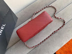 CHL -  Classic HandBag SilLusso Official - Hardware Burgundy For Women 7.8in/20LO