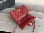 CHL -  Classic HandBag SilLusso Official - Hardware Burgundy For Women 7.8in/20LO