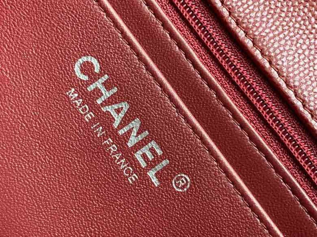 CHL -  Classic HandBag SilLusso Official - Hardware Burgundy For Women 7.8in/20LO