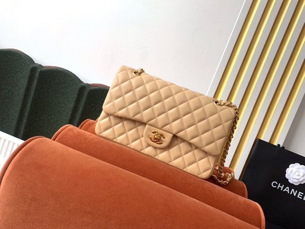 CHL -  Classic HandBag Beige For Women 9.9in/25.5LO A01112