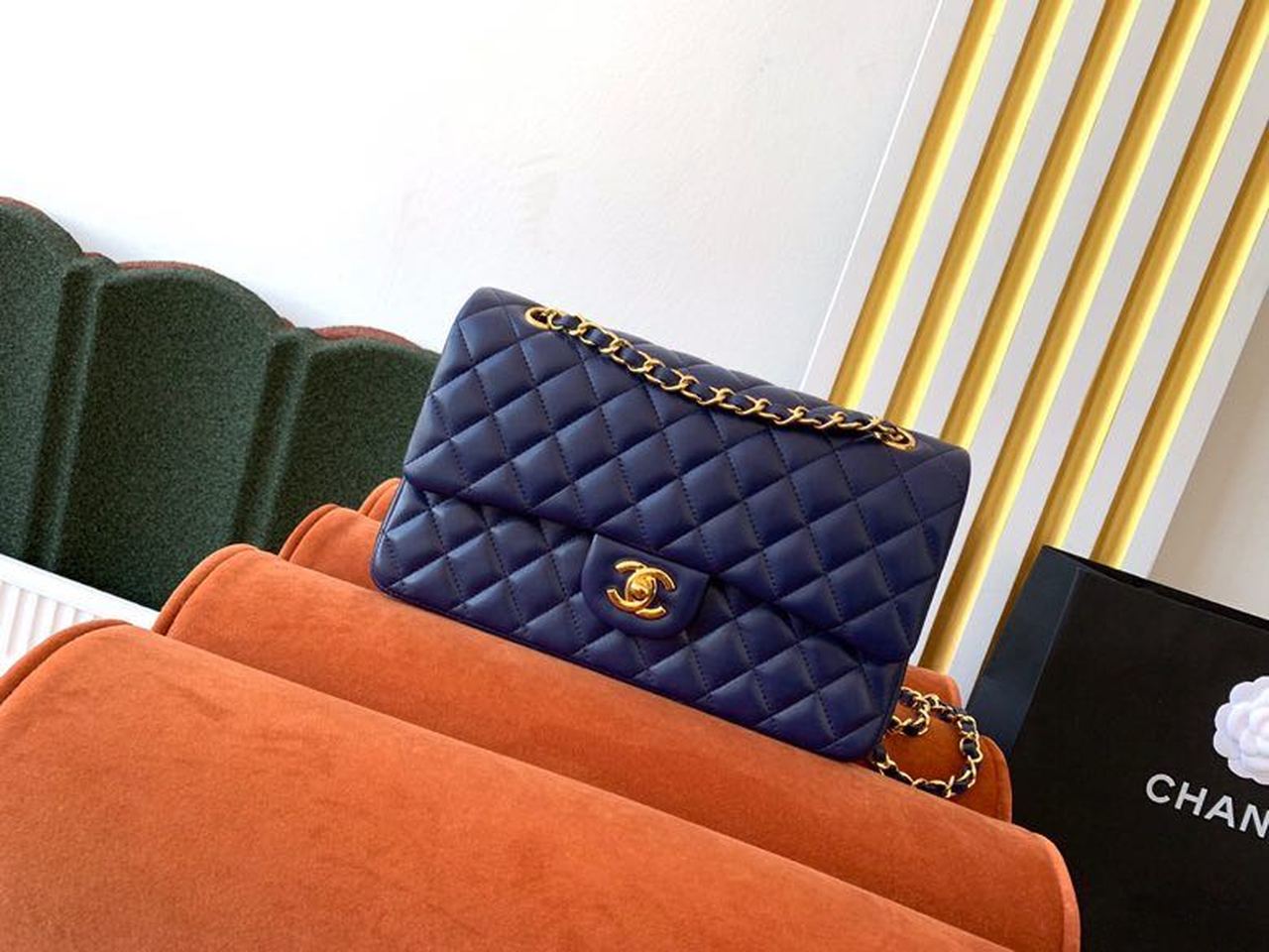 CHL -  Classic HandBag Navy Blue For Women 9.9in/25.5LO A01112