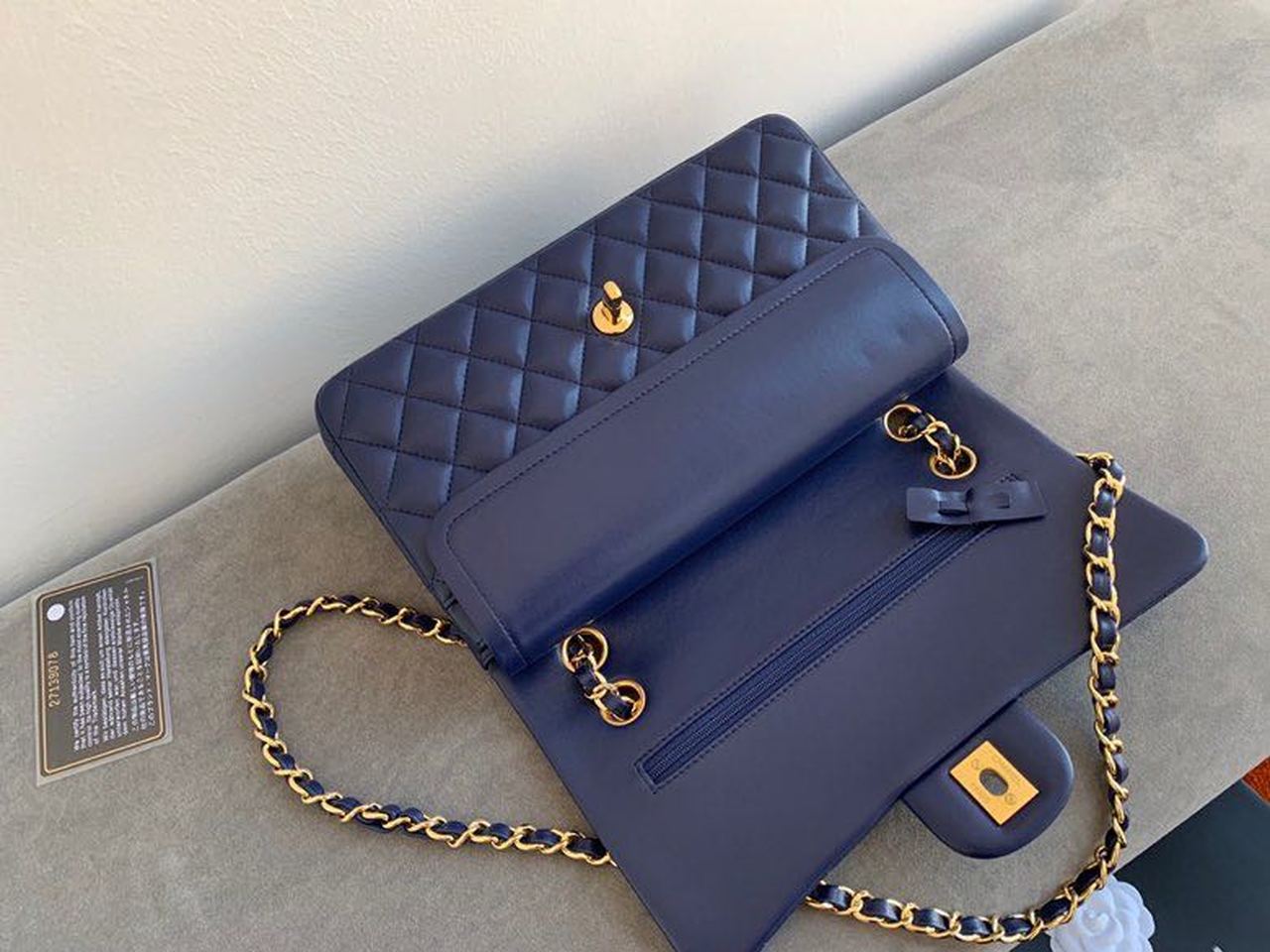 CHL -  Classic HandBag Navy Blue For Women 9.9in/25.5LO A01112