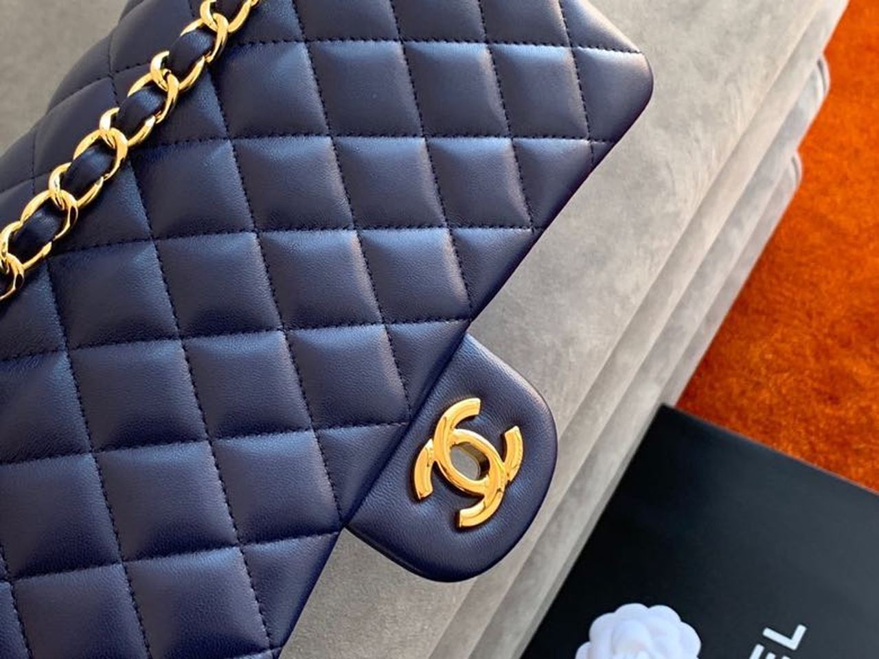 CHL -  Classic HandBag Navy Blue For Women 9.9in/25.5LO A01112