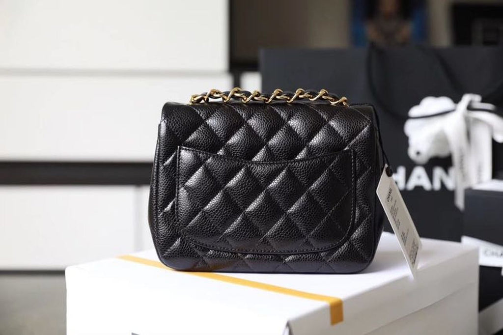 CHL -  Classic Mini Flap Bag Gold Toned Hardware Black For Women 6.7in/17LO