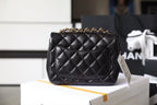 CHL -  Classic Mini Flap Bag Gold Toned Hardware Black For Women 6.7in/17LO