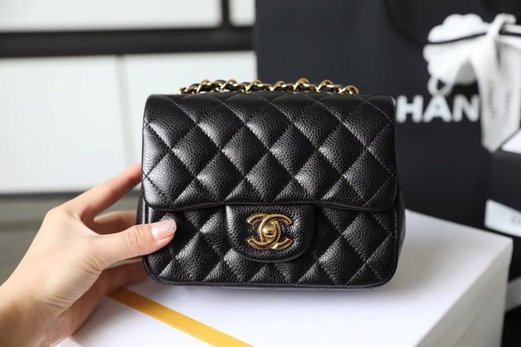 CHL -  Classic Mini Flap Bag Gold Toned Hardware Black For Women 6.7in/17LO