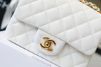 CHL -  Classic Mini Flap Bag Golden Hardware White For Women 6.6in/17LO A35200