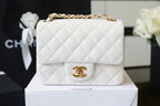 CHL -  Classic Mini Flap Bag Golden Hardware White For Women 6.6in/17LO A35200