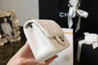 CHL -  Classic Mini Flap Bag SilLusso Official - Hardware White For Women 6.6in/17LO A35200