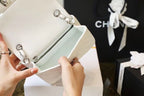 CHL -  Classic Mini Flap Bag SilLusso Official - Hardware White For Women 6.6in/17LO A35200
