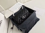 CHL - Small Classic Handbag SilLusso Official - Hardware Black For Women Bags, Shoulder and Crossbody Bags 7.8in/20LO A01113