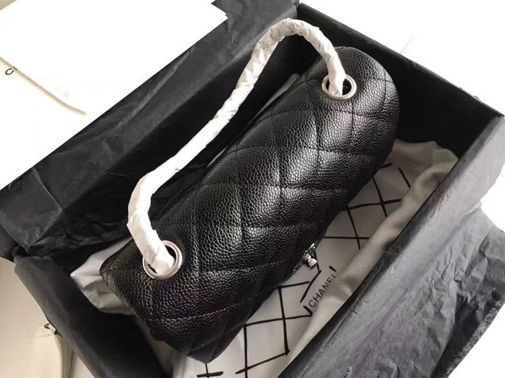 CHL - Small Classic Handbag SilLusso Official - Hardware Black For Women Bags, Shoulder and Crossbody Bags 7.8in/20LO A01113