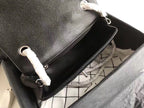 CHL - Small Classic Handbag SilLusso Official - Hardware Black For Women Bags, Shoulder and Crossbody Bags 7.8in/20LO A01113