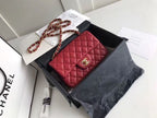 CHL -  Classic HandBag With Charm Chain CHL -  Gold Toned Hardware Red For Women