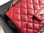 CHL -  Classic HandBag With Charm Chain CHL -  Gold Toned Hardware Red For Women
